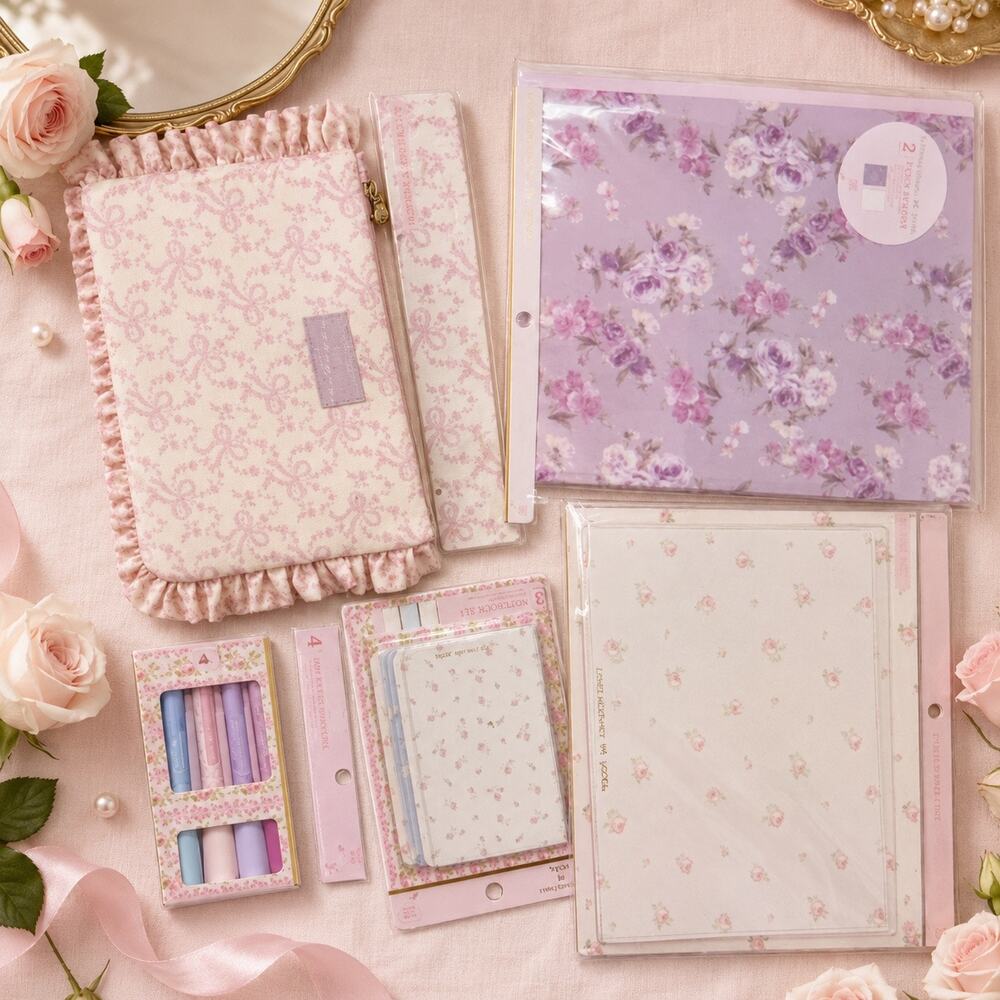 LoveShackFancy for Target NWT 5 pc Back to School College Accessories Supplies
